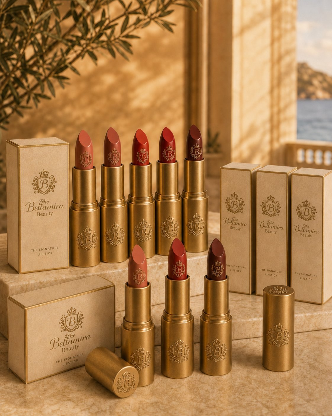 The Signature Lipstick — eight Mediterranean shades